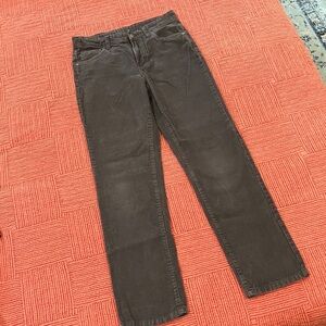 Boys size 14 Dark Gray Corduroy Pants - light FADE at knees